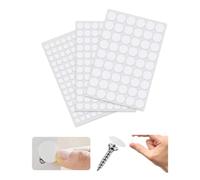 290 PCS Self Adhesive Screw Caps White, 12mm 15mm 21mm White Hole Cover Dustproof Sticky Screw Covers Caps Decals for Wooden Surfaces, Cabinets and Shelving