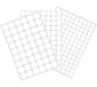 290 Pcs Self-Adhesive Screw Hole Cover Stickers White,12/15/21mm Waterproof PVC Hole Stickers for Furniture, Cabinets, Drawers, Desks & Bookshelves, Dustproof & Rust-Resistant