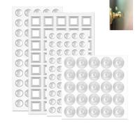 290 Pieces Silicone Bumpers Adhesive Buffer Pads Clear Cupboard Door Stops Pads, Furniture Buffer Pads, Adhesive Bumper PadsClear Rubber Feet, for Furniture Glass Tables Door Protect (4 Sizes)