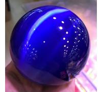 290g Rare Natural Quartz blue Cat Eye Crystal Ball Sphere 60mm + Stand