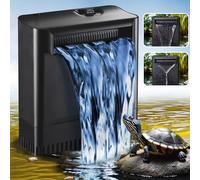 290GPH Turtle Tank Filter for 20-85 Gallon, Turtle Filter Low Water Level Available and Flow Adjustable, Turtle Water Filter for Shrimps Amphibians Turtle Tank Saltwater Freshwater Crystal Clear