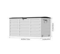 290L Waterproof Large Plastic Garden Storage Box with Wheels