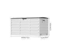 290L Waterproof Large Plastic Garden Storage Box with Wheels