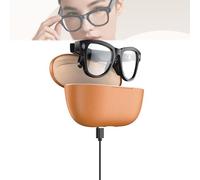 290mHa Camera Glasses with Charging Case, 800w Camera HD Video Recording, Photography, Real-Time Translation Voice Assistant, Meeting Transcriber(Orange,Non-prescription)