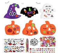 290Pcs Halloween Crafts For Kids Diy Supply Halloween Ornament Making | With Pumpkin Ghost Bat Witch Shapes Ideal For Classroom Crafts Party Favors & Holiday Handmade Gifts For Boys Girls Age 3+