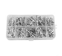 290Pcs Male Female Crimp Terminals 1/1.5/1.8mm Set | 290 pieces assorted, 5 metric sizes, tinned copper core, high conductivity, auto repair essential