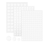 290PCS Self Adhesive Screw Caps White,Non-faded White Hole Cover Pvc Dustproof Sticky Screw Covers 12mm, 15mm, 21mm for Furniture Screws & Cabinets,D