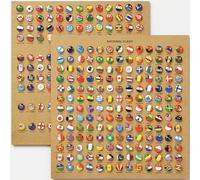 291 Pcs National Flag Map Pins for Cork Board World Map Tracker Metal Drawing Pins Travel Geography Educational PushPins for Office Bulletin Notice Board