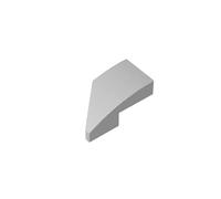 29119 Ornaments Slope Curved 2x1 with Stud Notch Right 50 Pieces GDS-1492 Compatible with Lego Building Blocks Color:Light Bluish Gray