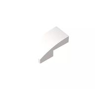 29119 Ornaments Slope Curved 2x1 with Stud Notch Right 50 Pieces GDS-1492 Compatible with Lego Building Blocks Color:White