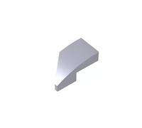 29119 Ornaments Slope Curved 2x1 with Stud Notch Right, Flat Silver, 50 PCS | Compatible with LEGO Building Blocks. MOC components for major building brands. consistent color matching. GDS-1492.