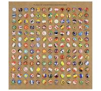 291Pcs National Flag Push Pins, Travel Map Push Pins National Flag Thumb Tacks Decorative Drawing Push Pin for Cork Board Pinboard Map Home Office Classroom