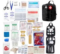 293 Pieces First Aid Kit Molle Pouch Emergency Survival Kit Suitable for Outdoor Activities, Home, School, Hiking, Car Travel and Camping, Quick Response, First Aid Essentials