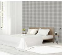 294901 ARTHOUSE WALLPAPER CHECKED GREY COUNTRY TARTAN TEXTURED PASTE THE WALL