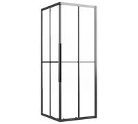 Vidaxl Shower Cabin Half Frosted Esg 80X80X180 Cm Black