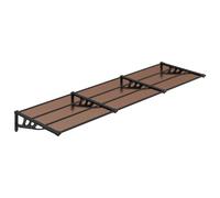 (297.5 x 90 cm) vidaXL Door Canopy Front Door Porch Awning Canopy Awning Black Polycarbonate