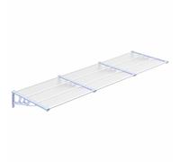 (297.5 x 90 cm) vidaXL Door Canopy Porch Canopy Awning Grey and Transparent Polycarbonate
