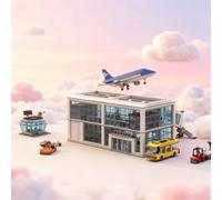 2984pcs MOC Regional Airport Model Building Blocks Toy Christmas Gift Assemble DIY Architecture Creative Education Idea Brick PDF Manual By Email