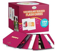 299 Vocabulary Builder Flash Cards, Educational Photo Cards for Home, Speech Therapy Materials, ESL Teaching Materials Includes Emotions, Matching Go Togethers, Nouns, Opposites, Prepositions, Verbs