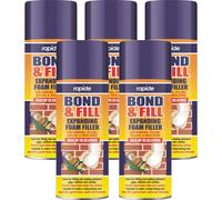 2999 5 x 500ML Bond & Fill Expanding Foam Gap Filler Spray - Seals Gaps, Drafts, Cracks (Windows, Doors, Pipes, Walls)