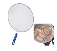 29cm/11.4inch Stainless Steel Splatter Guard Grease Oil Shield Mesh Screen for Frying Pan Cooking Anti-Splash Kitchen Accessory