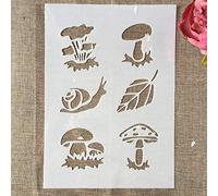 29cm A4 Mushroom Snail Leaves DIY Layering Stencils Wall Painting Scrapbook Coloring Embossing Album Decorative Template
