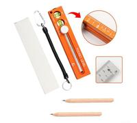 29cm Engineer Square Ruler Aluminum Body Metric Inch Scales(orange) | Dual measurement system, cm/mm on one side, inches on reverse, conversion ready, UK metric for imperial mix