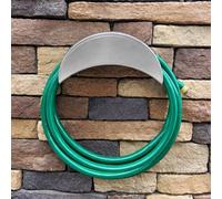 29cm Hose Hanger, Metal Steel Wall Mounted Hose Reel, Durable Rust Resistant Heavy Duty Car Hose Bracket for Garden Storage with Fixing Screws Tidy Storage Shed Reel Holder