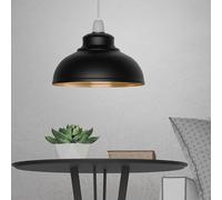29cm Metal Lampshade, Easy Fit with 4cm Top Hole Modern Retro Vintage Pendant Light Shade for Kitchen, Living Room, Bedroom Cafe Decor Retro Replacement Lighting