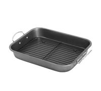 29cm Roasting Tray for Oven with Rack Aluminum Non Stick Deep Roaster with Handle Bakeware Family Sized for Vegetables & Meat (Roasting Tray with Rack)
