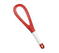 29CM Twist Whisk, Plastic Kitchen Flat Balloon Whisk Thick Wire Egg Frother Beater for Cooking Blending Whisking Stirring, Red
