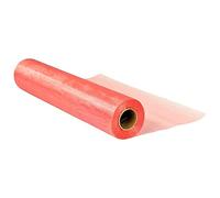 29cm x 25m Organza Roll Snow Sheer Fabric - Glitter Roll for Christmas Chair Bows, Table Runners, Dress Accents, Crafting Supplies for Ribbons, Party Favours, Coral Pink