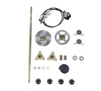 29in Go Kart Rear Axle Shaft Assembly Kit, 740mm Axle Sprocket Hub Brake Chain Brake Master Cylinder Caliper Replacement for Drift Trike Go Kart, Quad Mini Bike, ATV