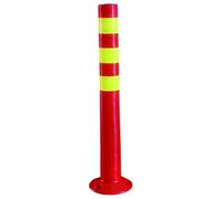 29in Reflective Safety Bollard - Warning Column Parking Barrier Pole for Urban Intersections Construction Sites & Parking Lots - Traffic Control Safety Barrier