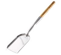 29Inch Long Ash Shovel, Fireplace Charcoal Ash Poker Scoop, Fire Stove Dust Pan, Oven Shovel with Removable Wooden Handle, Steel Stove Coal for Outdoor Fire Pit