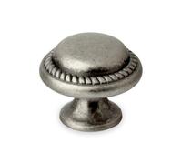 29mm Antique Pewter Cabinet Knob Grey Round Kitchen Cupboard Door Drawer Pull Wardrobe Furniture Replacement Upcycle