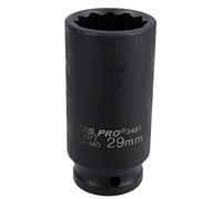 29mm Metric 1/2” Drive Deep Rear Hub Axle Nut Socket 12 Sided Bi-Hex