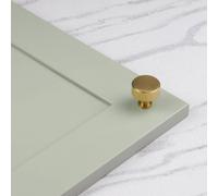 29mm Satin Brass Textured Reeded Cabinet Knob Gold Cupboard Door Drawer Pull Wardrobe Furniture Replacement