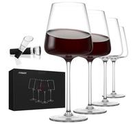 29oz Red Wine Glasses Hand Blown Premium White Glass Wine Glasses Set of 4 Unique Large Wine Glasses for Men or Women Wedding Anniversary Christmas Gift Box