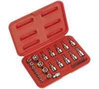 29pc TRX Star Socket & SECURITY Bit Set - 1/4" & 3/8" Square Drive Male & Female