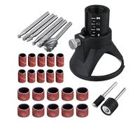29pcs Electric Grinder Accessory, Adjustable Electric Rotary Multi-Tool Electric Grinder Locator Drill Holder HSS Router Drill Bits Attachment Parts