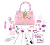 29pcs Kids Real Makeup Kit with Pink Unicorn Purse - Non Toxic Washable Makeup Set, Unicorn Toys for Girls Ages 3-10, Birthday Gift for 5 Year Old Girls