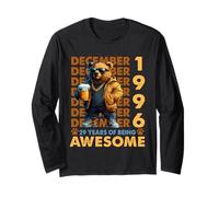 29th Birthday Bear Legends December 1996 29 Years Old Mens Long Sleeve T-Shirt
