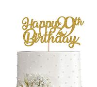 29th Birthday Cake Topper, Gold Glitter Cheers To 29 Years Party Decoration, Supply