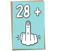 29th Birthday Card, 28 + 1, Funny Birthday Card for 29 Year Old Women or Men,