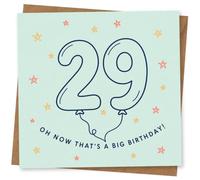 29th Birthday Card for Her, Funny Balloon Design