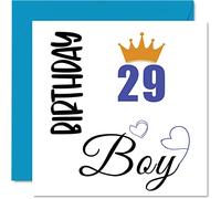 29th Birthday Card for Men - Birthday Boy - Cards for 29 Year Old Man Son Brother Uncle Cousin Friend Nephew, 145mm Bday Greeting Cards Gift