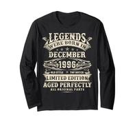 29th Birthday Gifts for Men 29 Year Old Bday December 1996 Long Sleeve T-Shirt