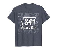 29th Birthday Shirt Men Women, Square Root of 841 Years Old T-Shirt, Men, Heather Blue, 4X-Large