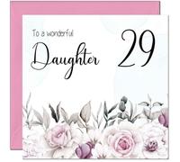 29th Daughter Birthday Card for Daughter Floral Elegant Birthday Card for 29 Year old twenty nine, twenty ninth